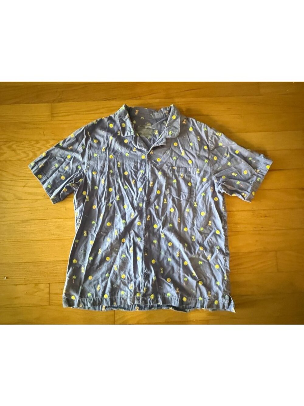 Disney Parks Men's XLarge Chip 'n Dale Woven Button Down Shirt